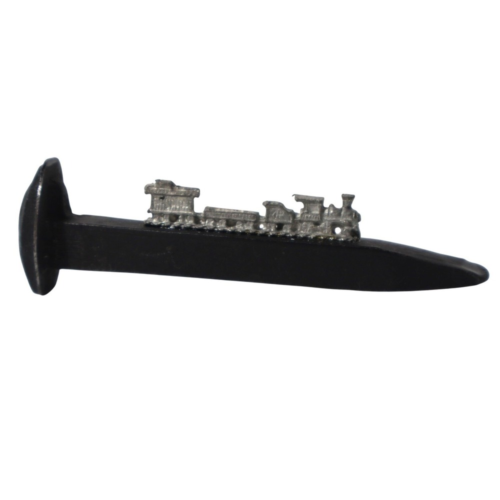 Vintage Railroad Spike Train Paperweight Pewter Steam Engine Locomotive Decor